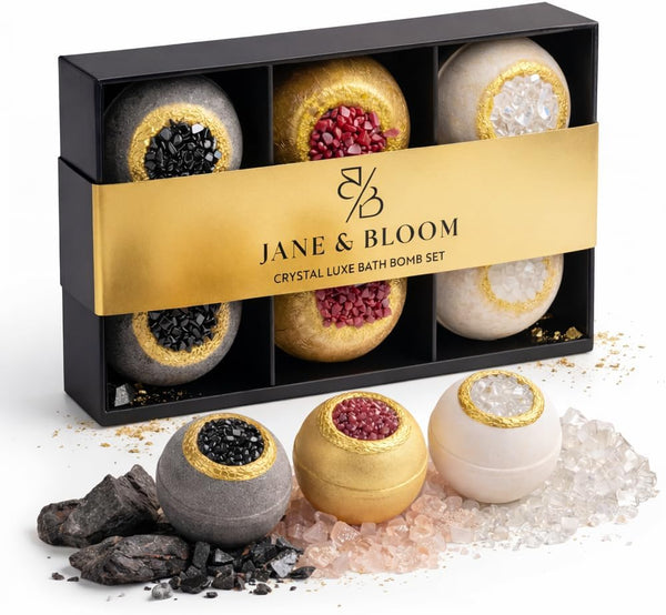 Crystal Luxe Bath Bomb Gift Set - Jane & Bloom