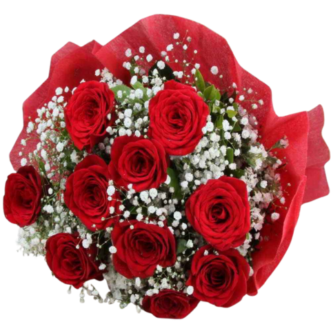 1 doz Red Roses Round Bouquet