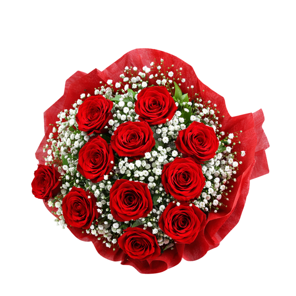 1 doz Red Roses Round Bouquet